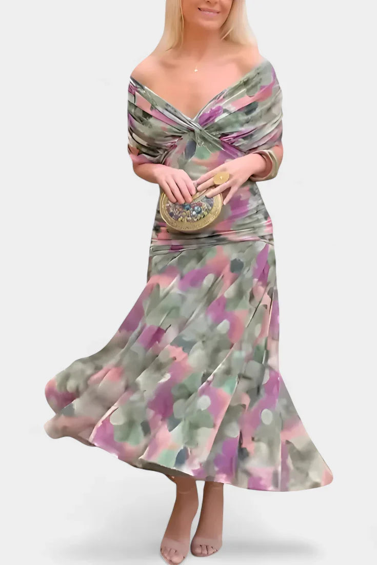 Azure - Vestido floral de elegancia ligera