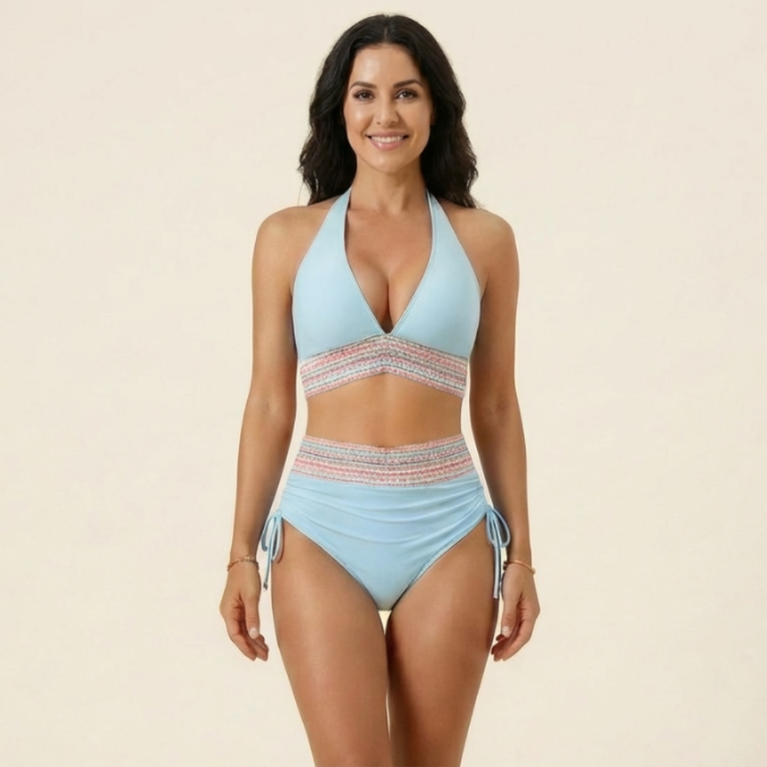 Leonor - Bikini de tiro alto con Banda Moldeadora