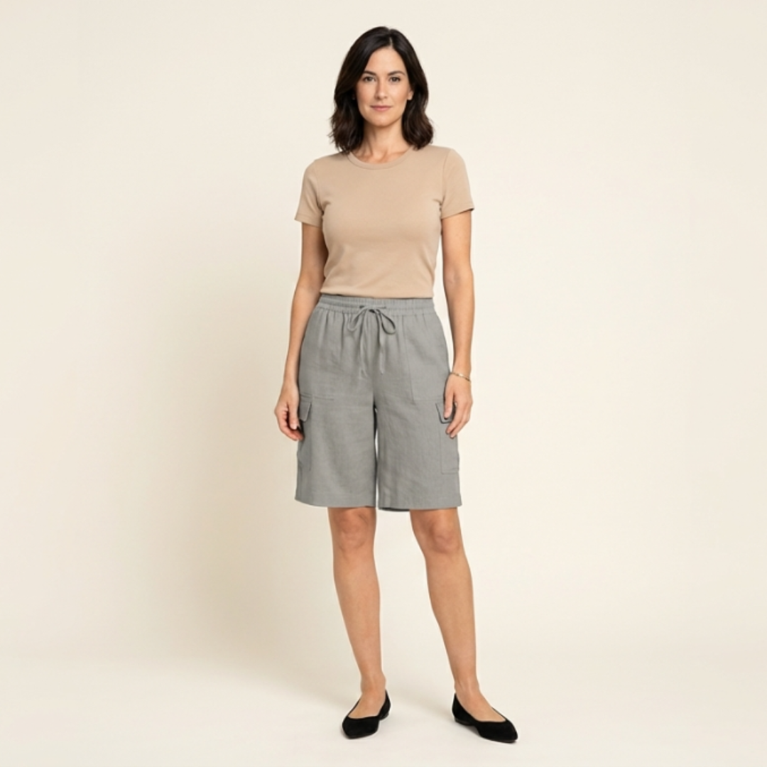 Amalia - Pantalones cortos con cintura elástica