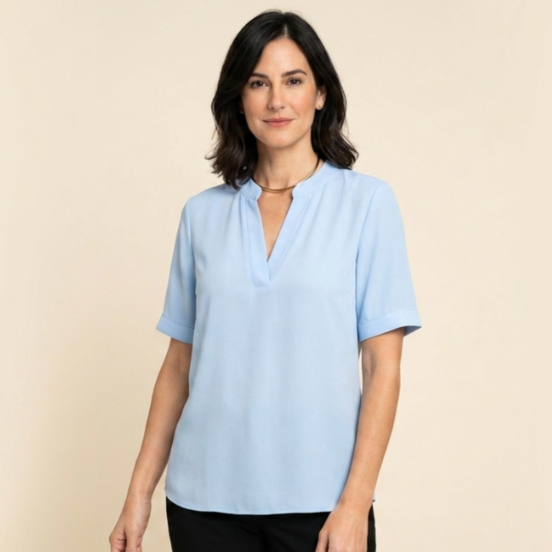 Marta - Blusa elegante con cuello refinado