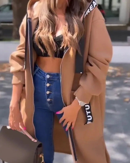 Aurora - Chaqueta larga con capucha