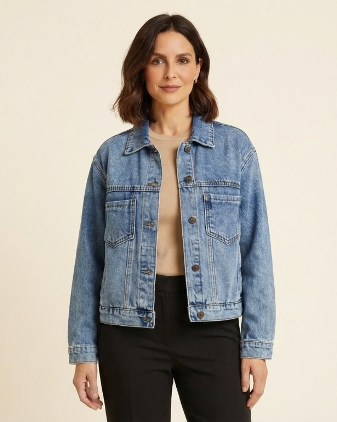 Ariadna - Chaqueta denim de corte relajado