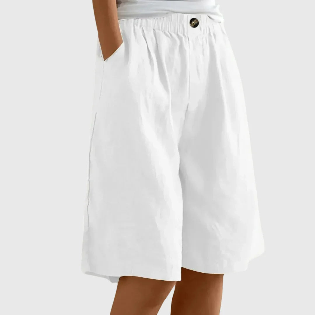 Isabela - Pantalones Cortos de corte relajado con Cintura Elástica