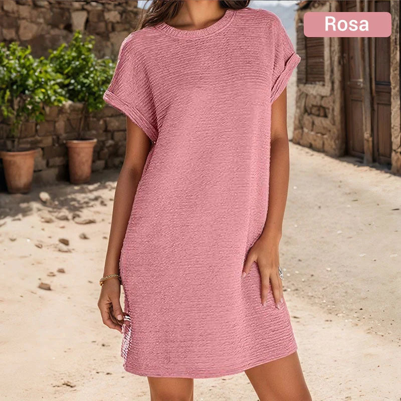 Renata - Vestido de mujer de corte relajado con bolsillos