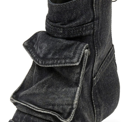 Teresa - Botines de diseño cargo en tejido tejano