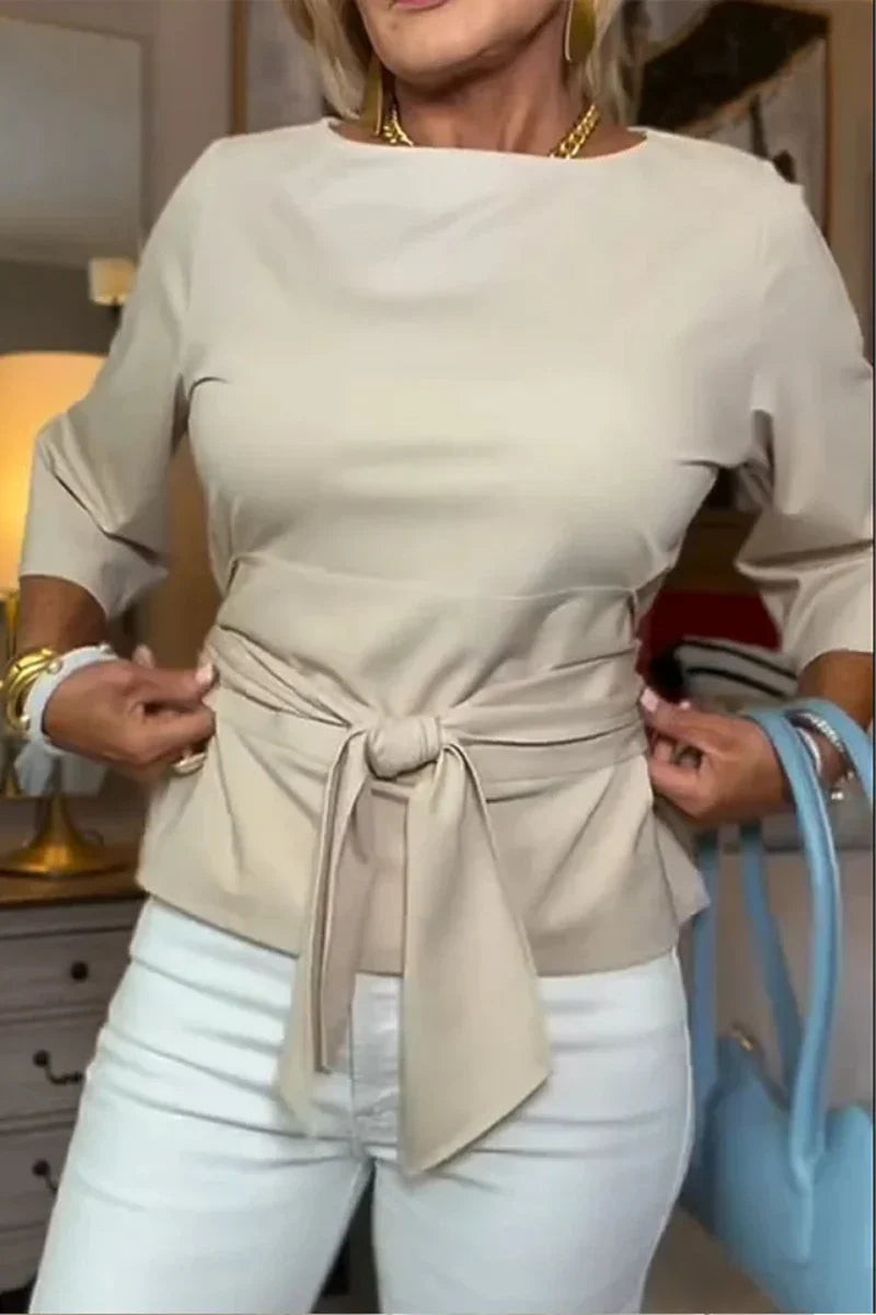 Violeta - Top elegante con lazo en la cintura (1+1 GRATIS)
