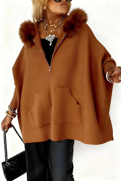 Noa - Chaqueta moderna con capucha de pelo
