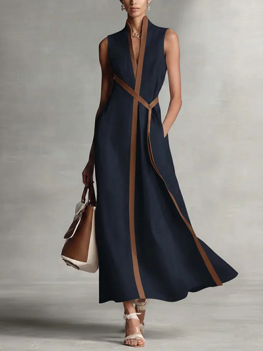 Lumira - Vestido largo cruzado elegante