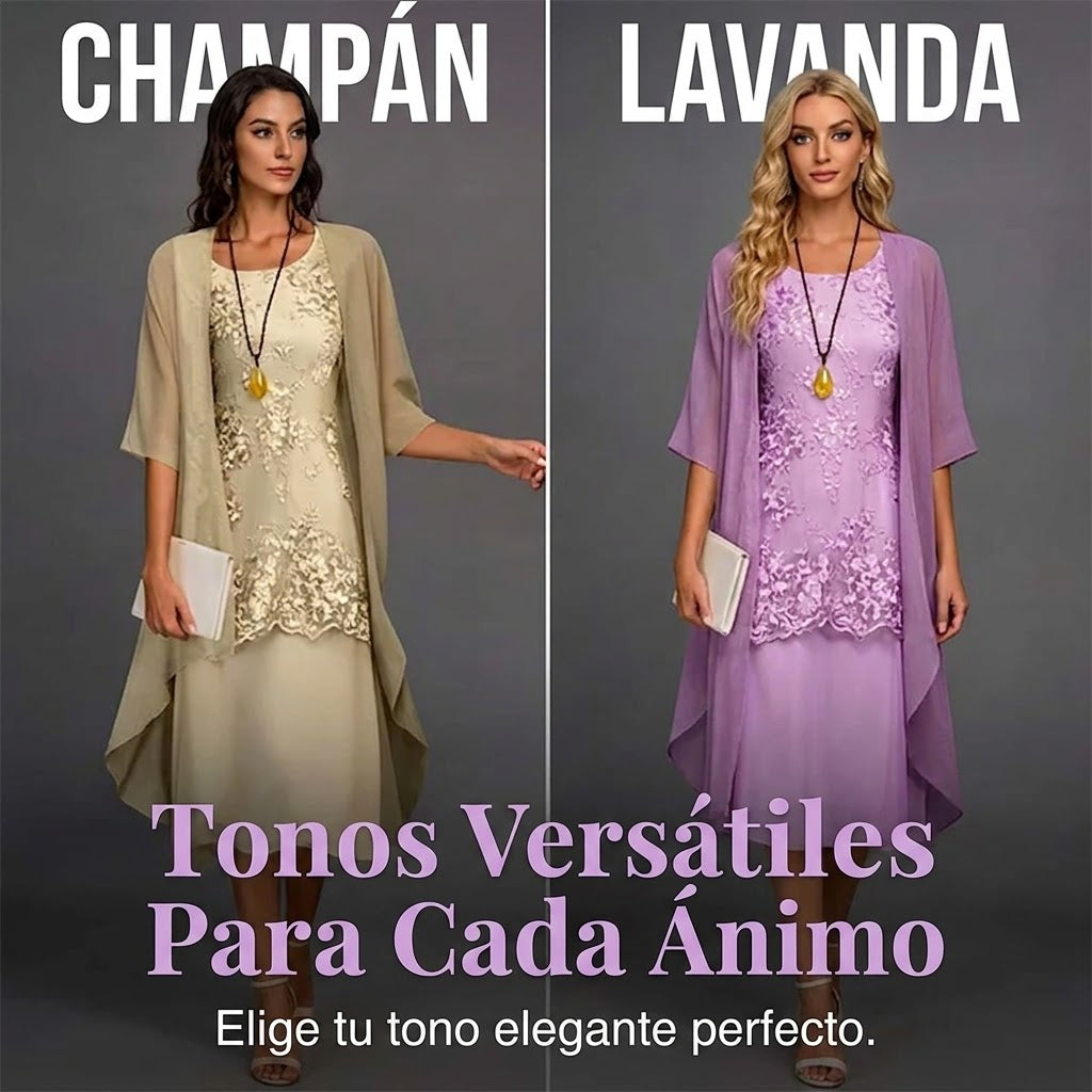 Julia - Conjunto elegante de vestido y chaqueta