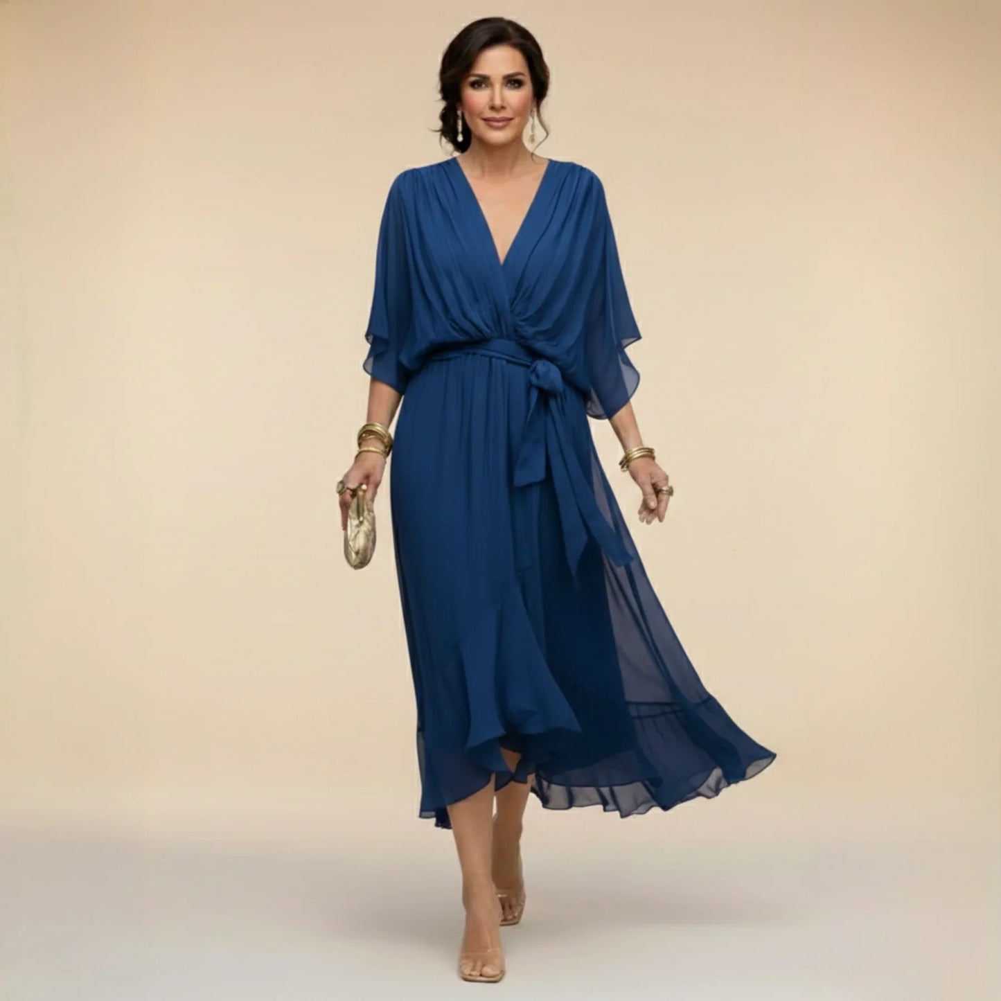 Aitana - Vestido con escote de pico
