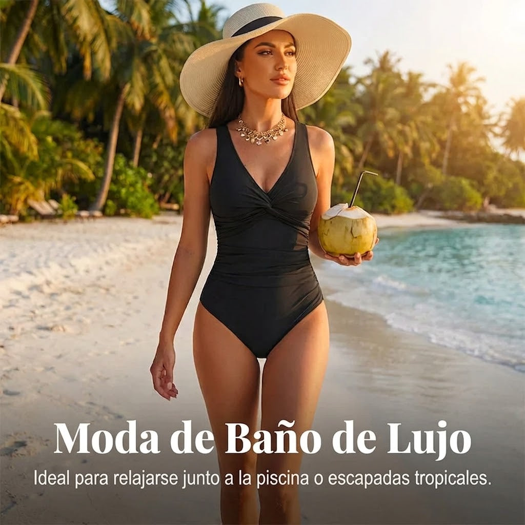 Lucía - Bañador moldeador con escote de pico