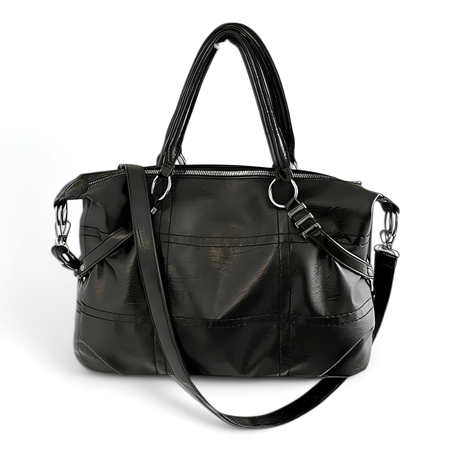 SEWY - Bolso para el Día a Día Vintage en cuero - Negro - CARMEN VELVET