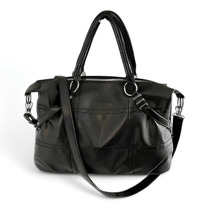 SEWY - Bolso para el Día a Día Vintage en cuero - Negro - CARMEN VELVET