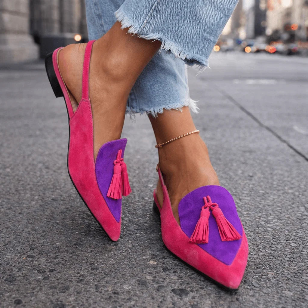 Martina - Sandalias artesanales con cinturines y borlas
