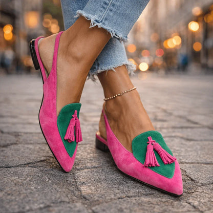 Martina - Sandalias artesanales con cinturines y borlas