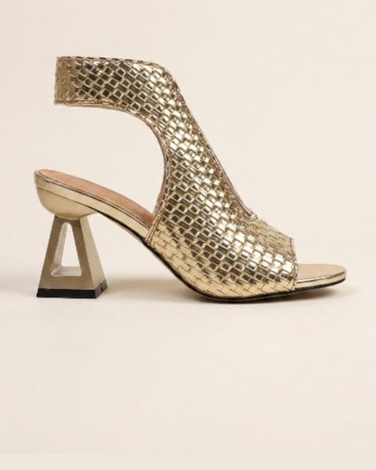 Sabela - Elegantes sandalias de tacón con punta abierta