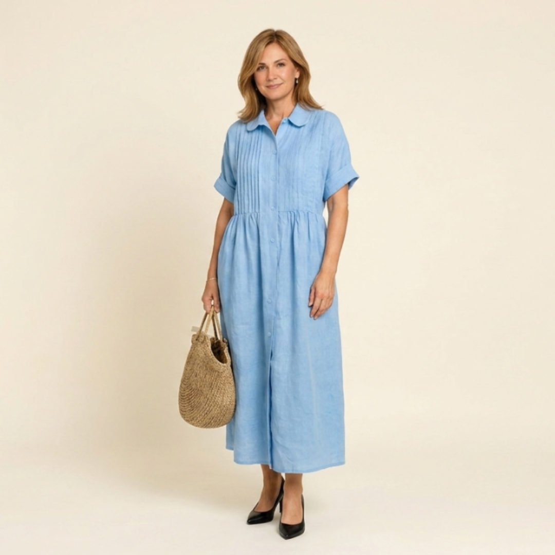 Eva - Vestido camisero de caída ligera de verano