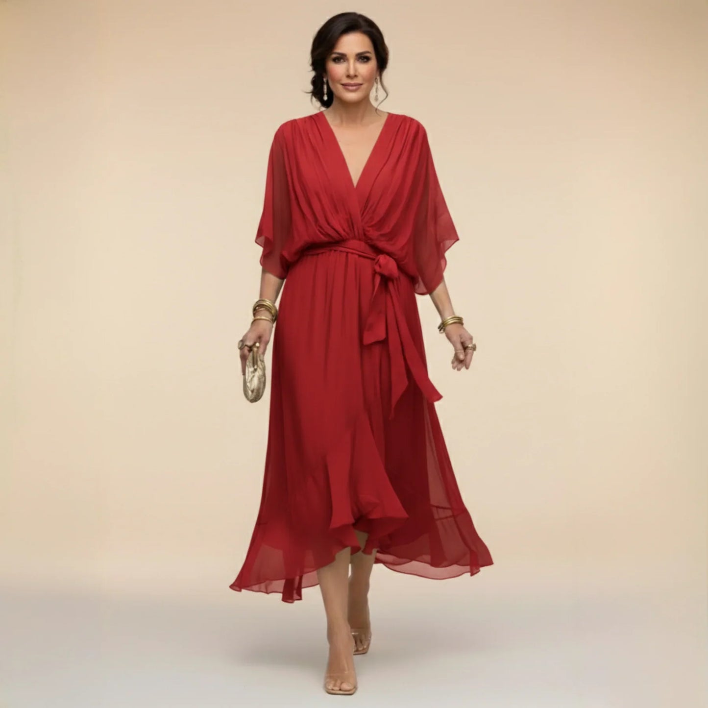 Aitana - Vestido con escote de pico