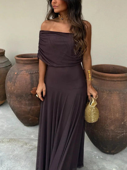 Amelia - Vestido asimétrico de mesh