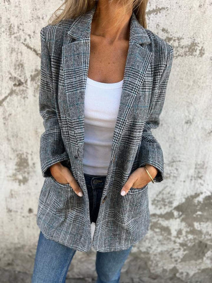 Alejandra - Blazer elegante a cuadros