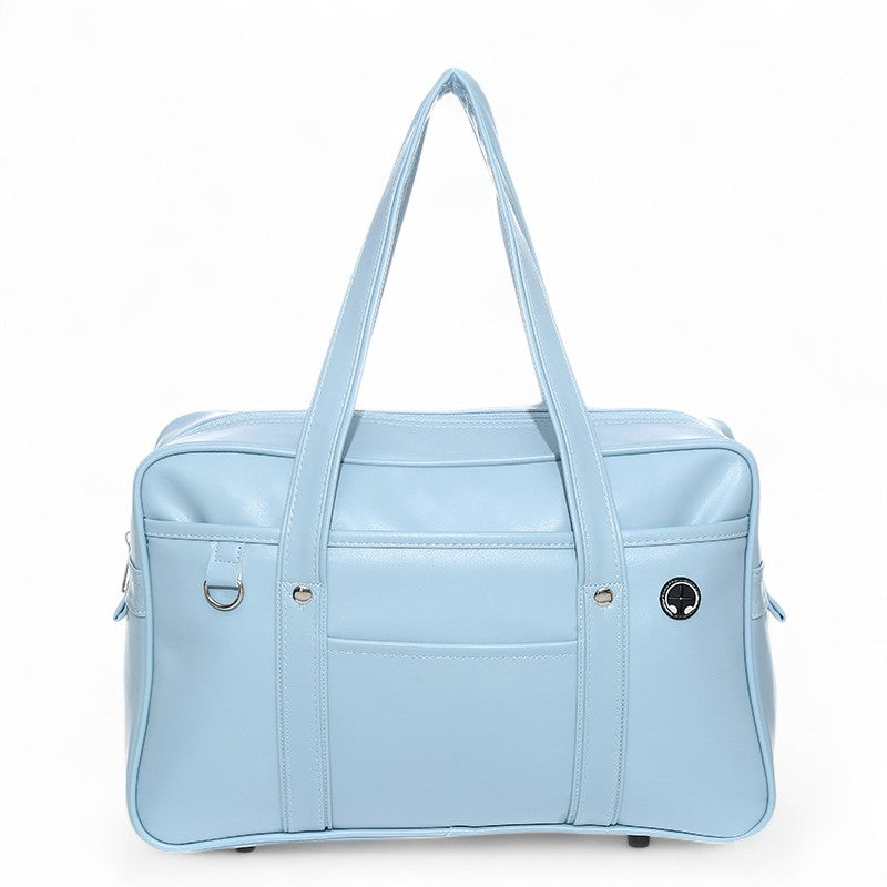 MIRIADE - Bolso para el Día a Día de cuero liso - Azul Claro - CARMEN VELVET