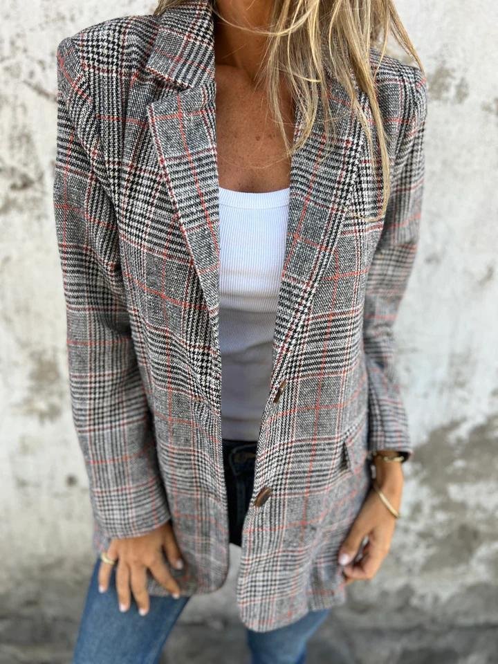 Alejandra - Blazer elegante a cuadros