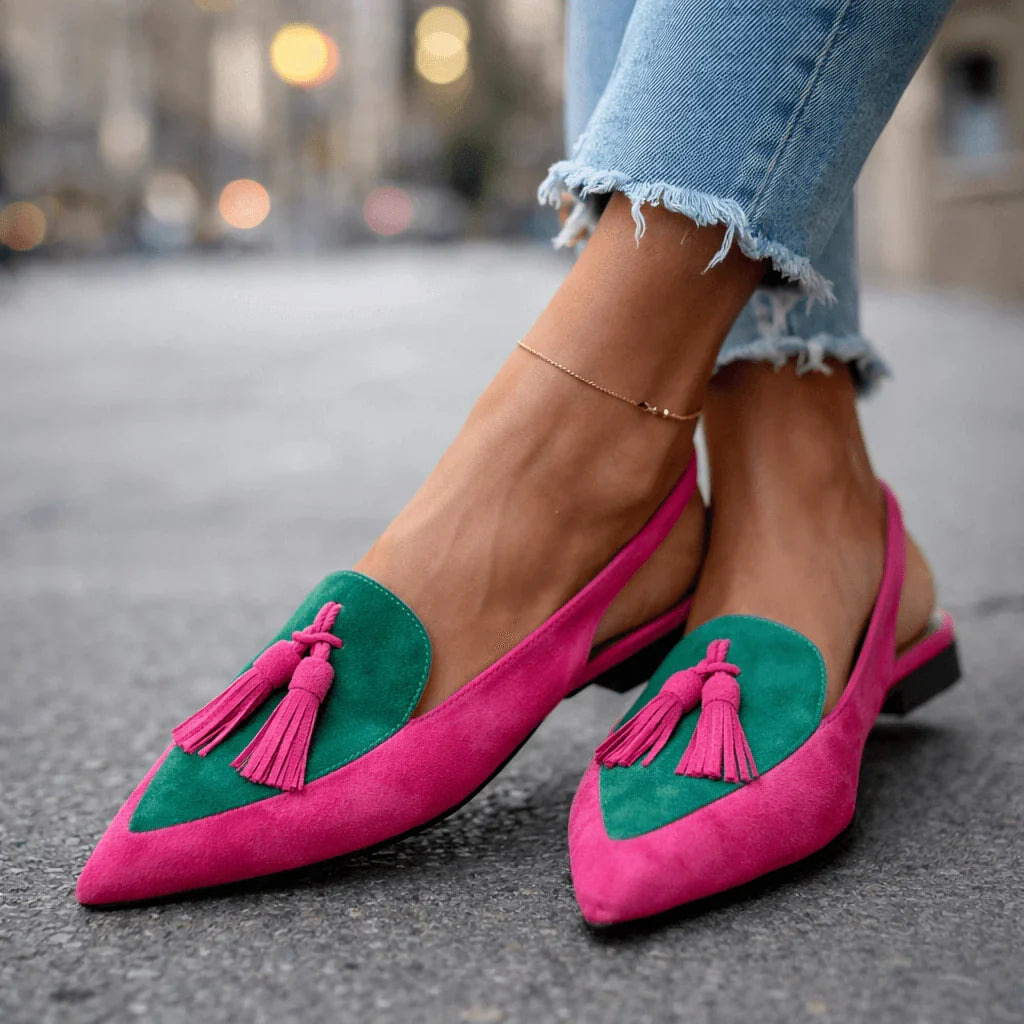 Martina - Sandalias artesanales con cinturines y borlas