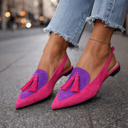 Martina - Sandalias artesanales con cinturines y borlas