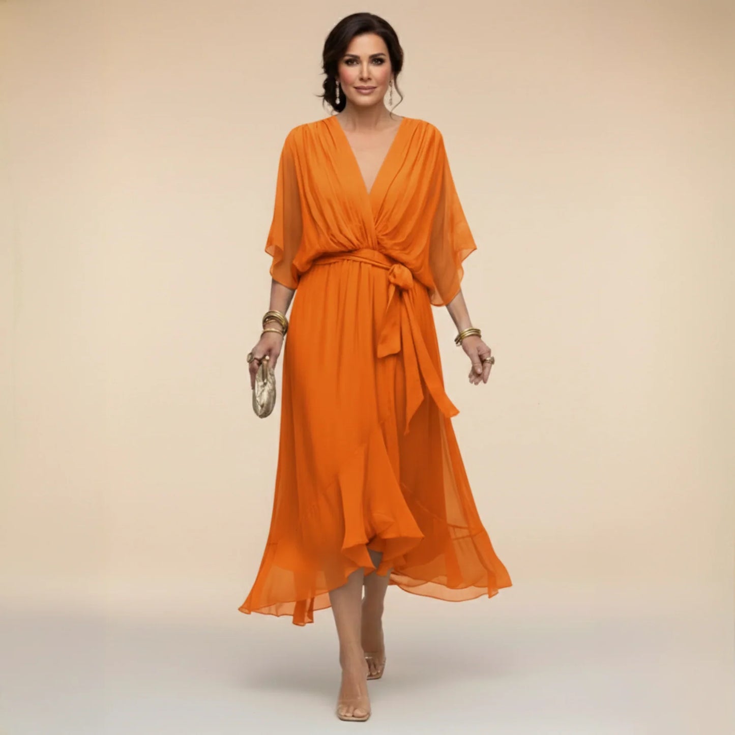 Aitana - Vestido con escote de pico