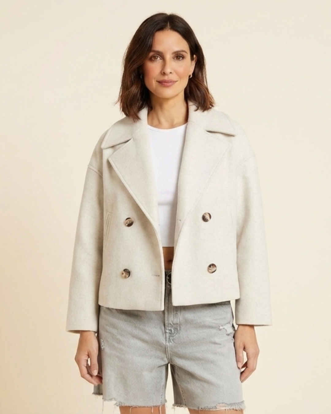 Daniela - Chaqueta cruzada elegante con botones