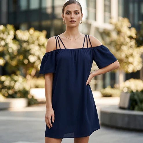 Nadia - Vestido de tirantes finos y corte amplio