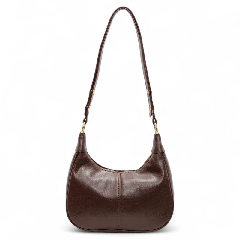 ALIA - Bolso Pequeño en cuero elegante - Café - CARMEN VELVET