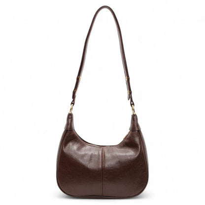 ALIA - Bolso Pequeño en cuero elegante - Café - CARMEN VELVET