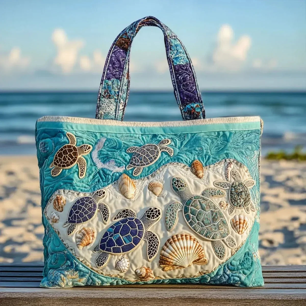 Elisa - Sac artisanal à motif tortues — image 1