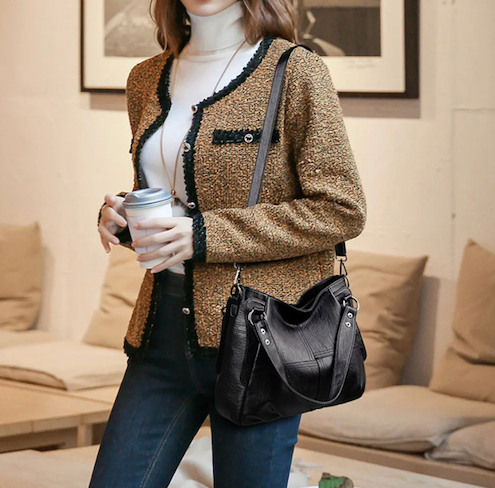 LEONOR - Bolso para el Día a Día de cuero con bandolera - CARMEN VELVET
