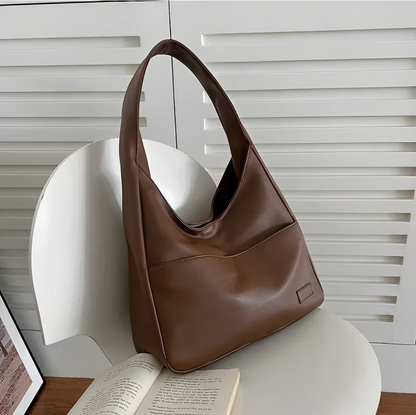 MEYA - Bolso Grande de tendencia en cuero negro - CARMEN VELVET
