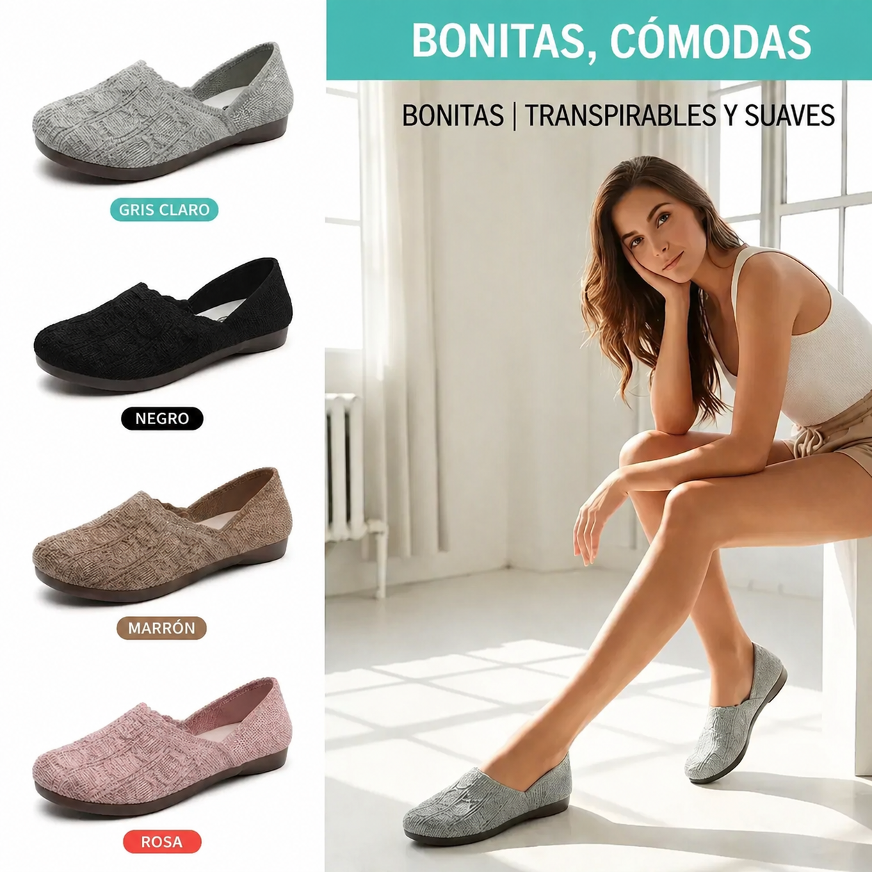 Nora - Zapatos ligeros de tejido transpirable