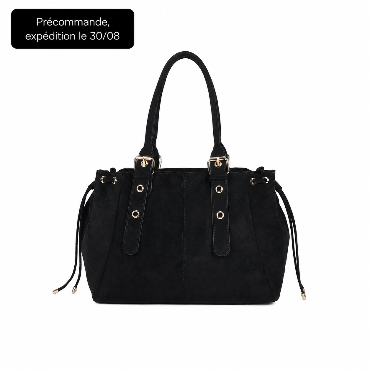 KAHINA Ante - Bolso de Mujer negro en ante - CARMEN VELVET