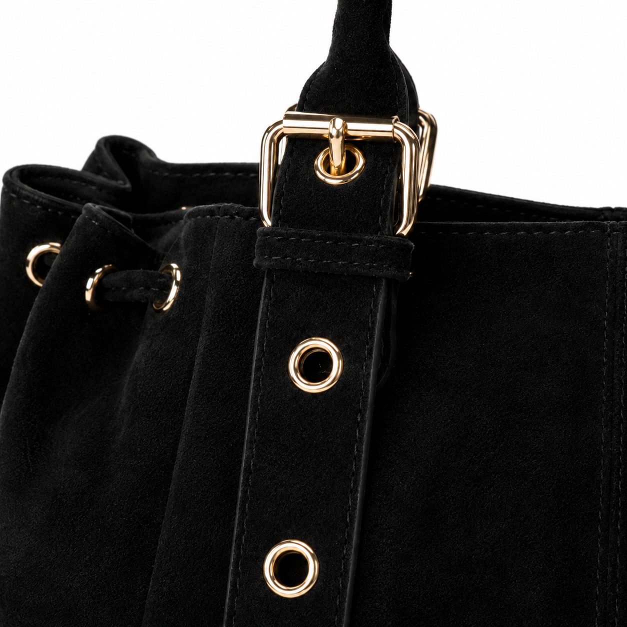 KAHINA Ante - Bolso de Mujer negro en ante - CARMEN VELVET
