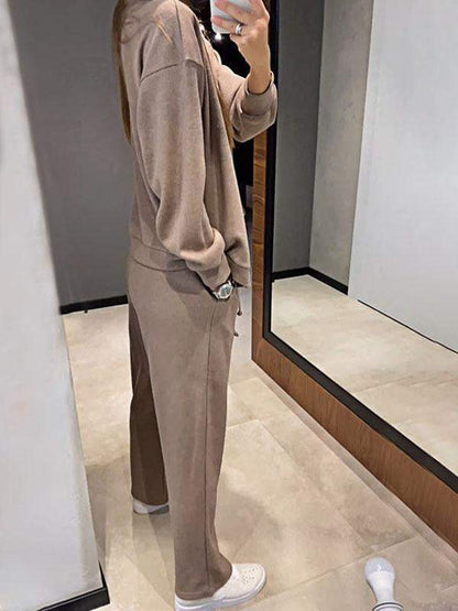 Olivia - Conjunto de cárdigan y pantalón de punto