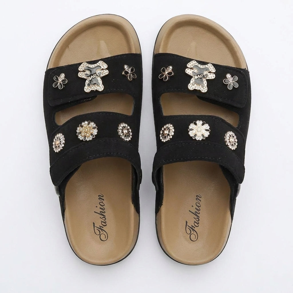 Clara - Sandalias con Plataforma y Pines Decorativos