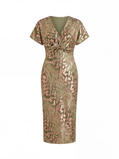 Olivia - Vestido midi color cobre