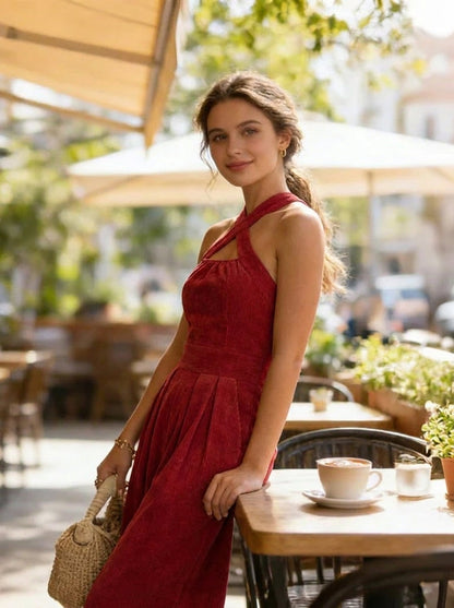 Oriana - Mono elegante con escote envolvente