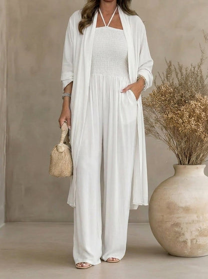 Berta - Conjunto con espalda descubierta y pernera amplia