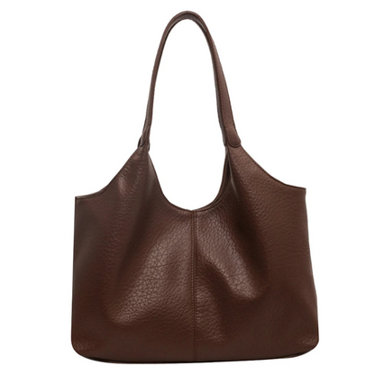 EVA - Bolso Grande Vintage en cuero resistente - Café - CARMEN VELVET