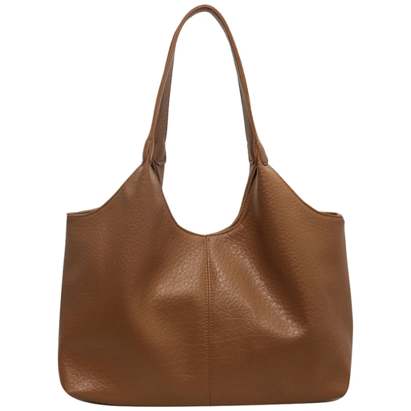 EVA - Bolso Grande Vintage en cuero resistente - Marrón - CARMEN VELVET