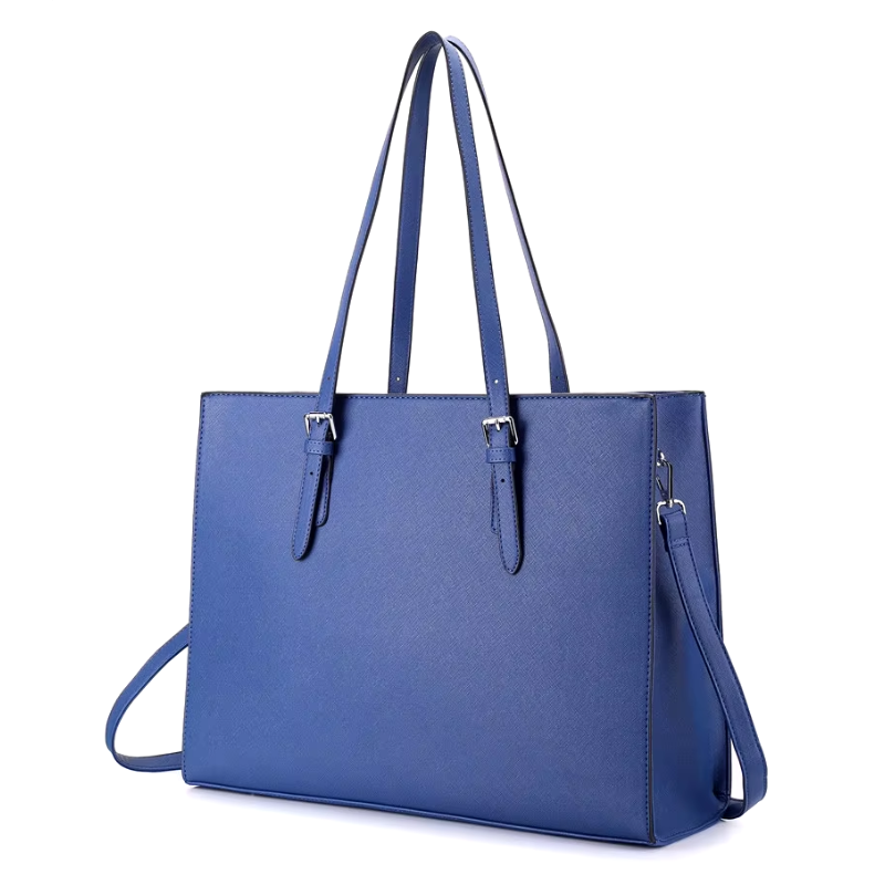 THALIE - Bolso Grande minimalista de tendencia - Azul - CARMEN VELVET