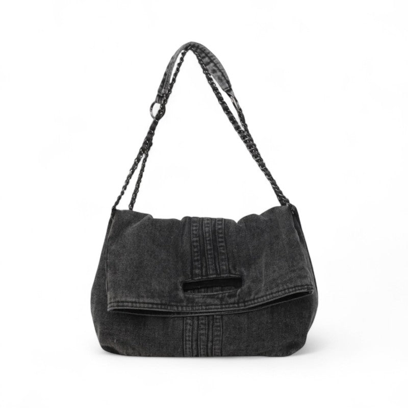 OVY - Bolso Bandolera en denim - Negro - CARMEN VELVET