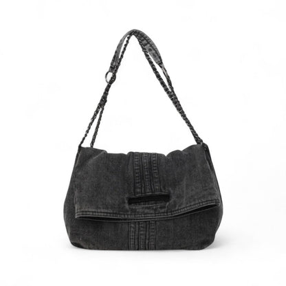 OVY - Bolso Bandolera en denim - Negro - CARMEN VELVET
