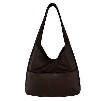 MEYA - Bolso Grande de tendencia en cuero marrón - CARMEN VELVET